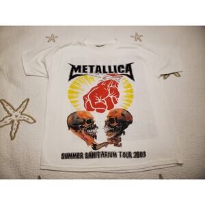 VTG 2003 METALLICA Summer Sanitarium Band Tour Shirt L Deftones Linkin Park